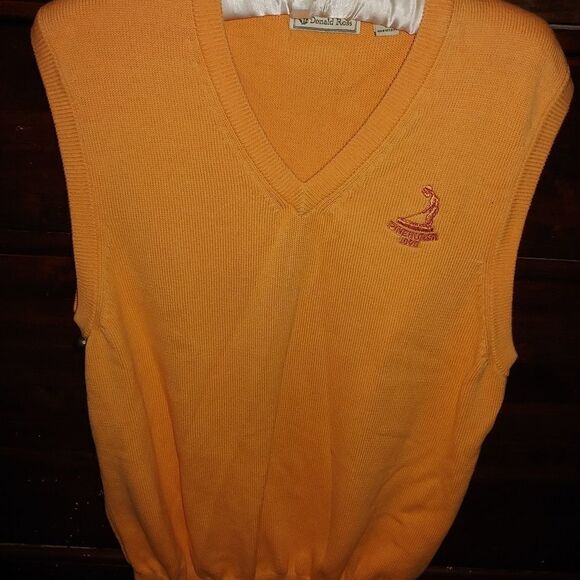 Donald Ross Cotton Golf Vest. Size Medium. - Picture 1 of 6